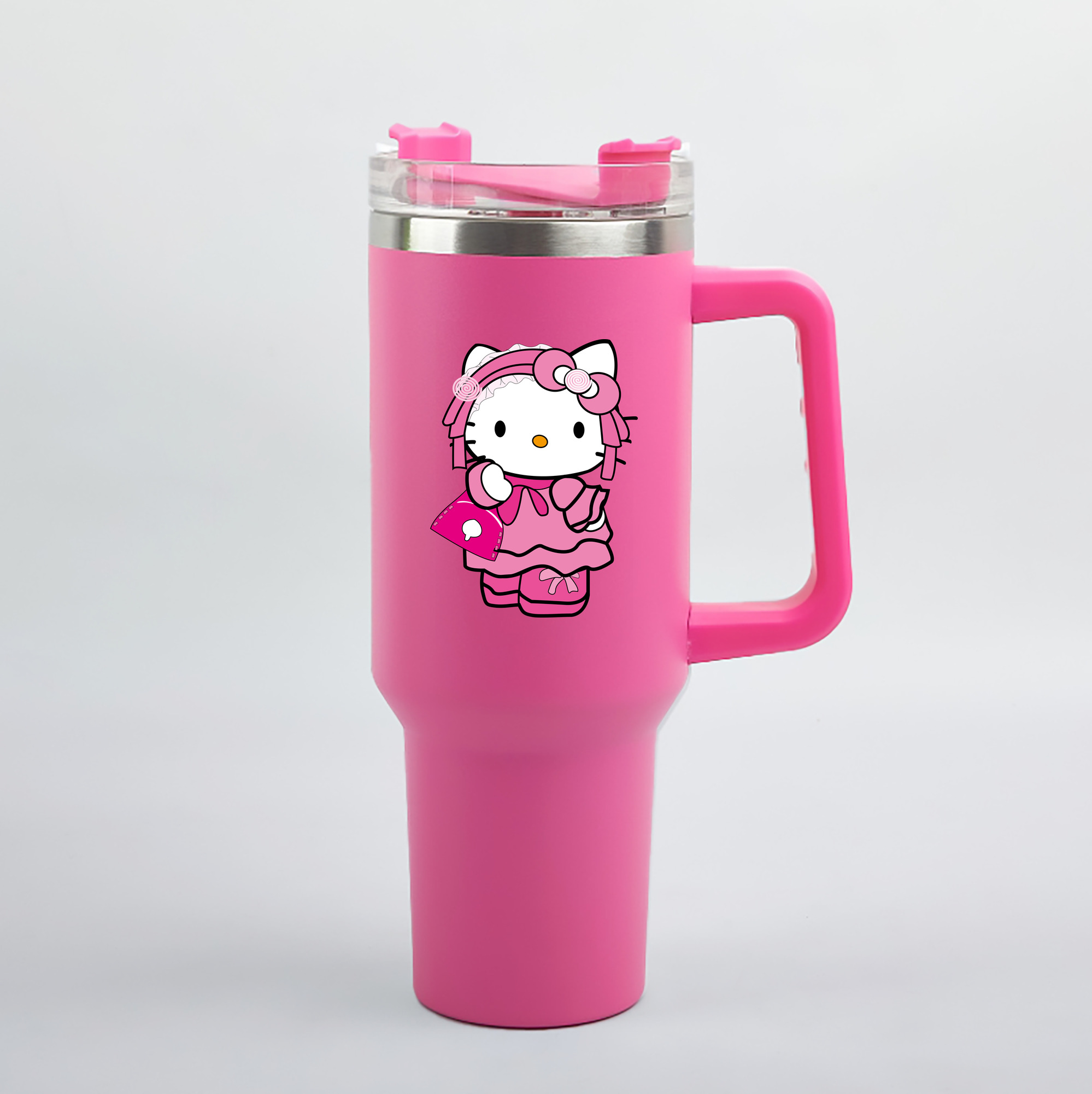 （画像用） Hello Kitty ハローキティ 1200mL車用タンブラー（カラープリント）